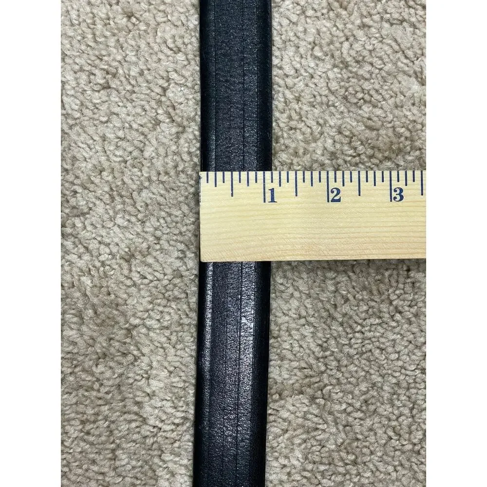 Torino 5540 Mens Anline Kipskin Shoulders Black Leather Belt Size 42 Gold Buckle